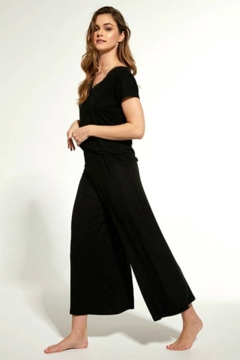 Damen Schlafanzug aus Viskose Cornette 270/240 schwarz