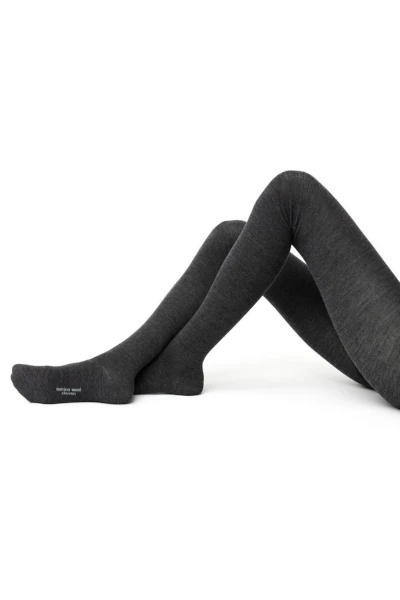 Rajstopy z wełną merino Steven grafitowe 130