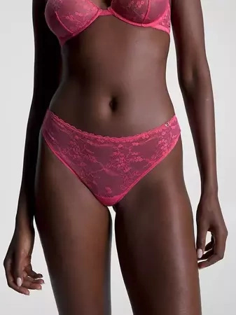 Thong panties for women Tommy Hilfiger pink UW0UW04217