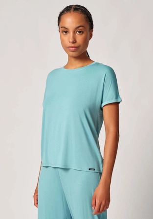Koszulka damska t-shirt z bambusa Skiny niebieska 080774