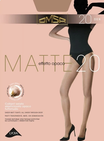 Omsa Matte 20 nero schwarze matte transparente Strumpfhose