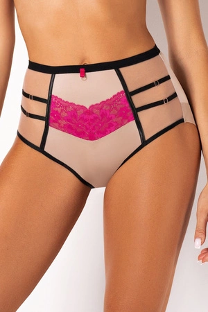 Deziro Mediolano high-waist panties black and pink 19025