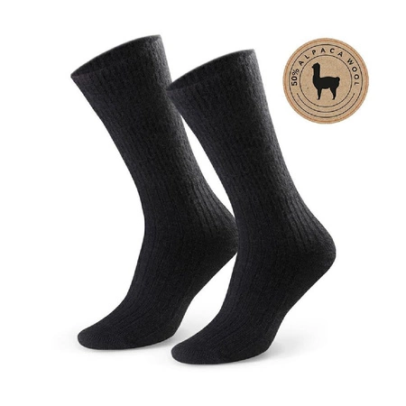 Steven women&#39;s socks 50% alpaca wool black 044