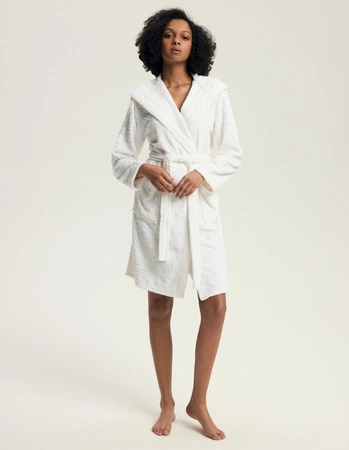 Henderson Daryl Women&#39;s Hooded Bathrobe Cream 43612
