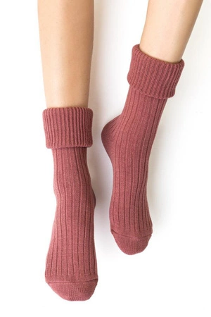 Steven Damen Wollschlafsocken Rose 067