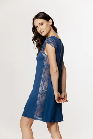 Damen-Nachthemd mit Spitze, Coemi 261C407 Denim