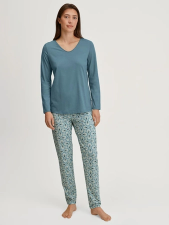 Calida Ornament Nights Damen Pyjama Steel Blue 45250