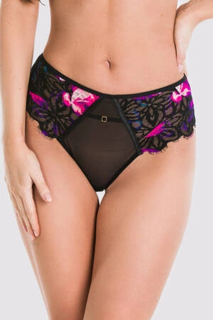 Women&#39;s panties with lace Mediolano black 19182