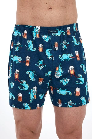 Klassische Cornette Herren-Boxershorts in lockerer Passform, Marineblau 001/175