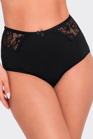 Hoher Damenslip mit Spitze Babell schwarz BBL054