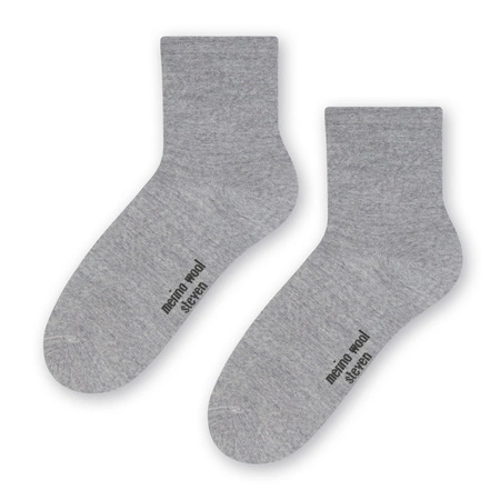 Steven Damensocken aus Merinowolle, Grau 130