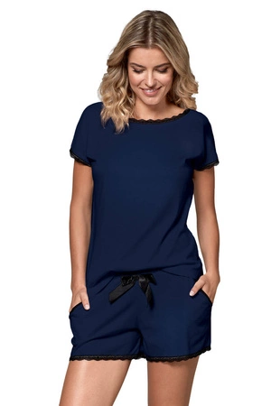 Margot viscose nightshirt navy blue Nipplex 71