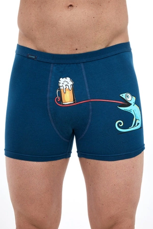 Herren Boxershorts mit Tattoo Cornette Aufdruck, blau 280/248