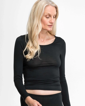 Speidel Wool Long Sleeve Women's T-shirt Black 50349