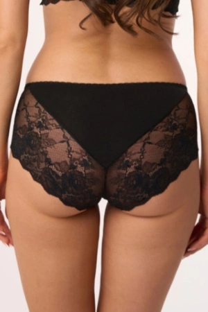 Women's cotton panties with lace Babell black BBL205