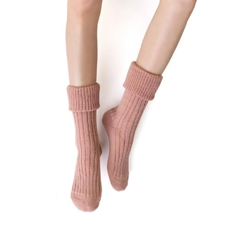 Steven Damen Wollschlafsocken Rose 067