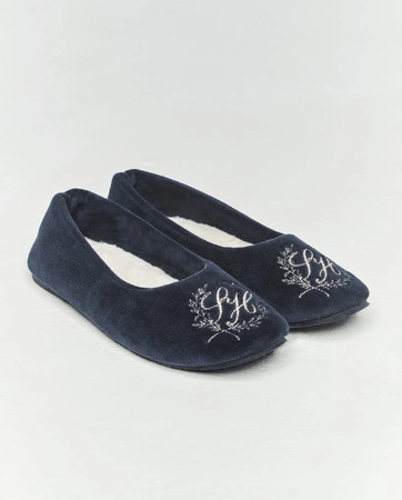 Selmark Women&#39;s Ballet Slippers Navy Blue PC130