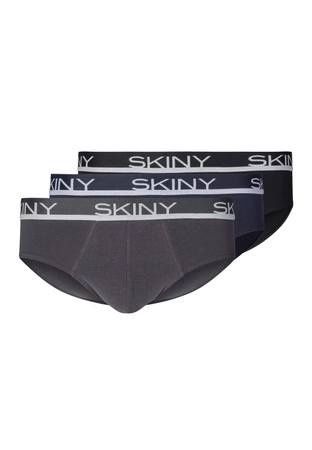 Men's briefs 3PACK Skiny grey-black-navy blue 086839