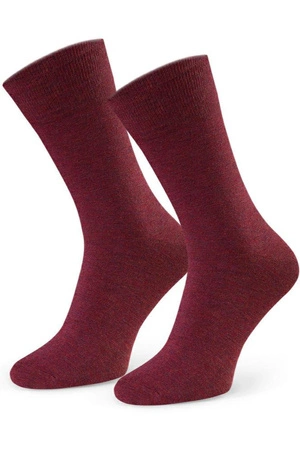 Steven burgundy men's cashmere socks 083