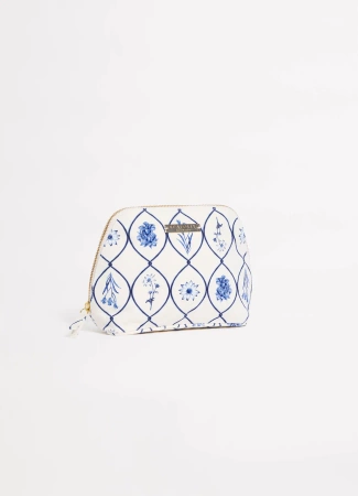 Seafolly Marbella Cosmetic Bag White with Blue 72145