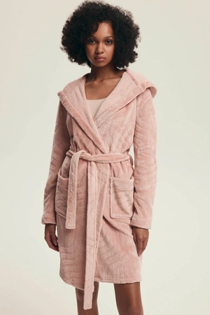 Henderson Devyn Women&#39;s Hooded Bathrobe Powder Pink 43602