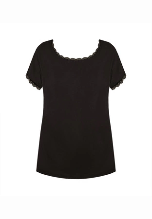 Margot Viskose-Schlafbluse, schwarz Nipplex 71