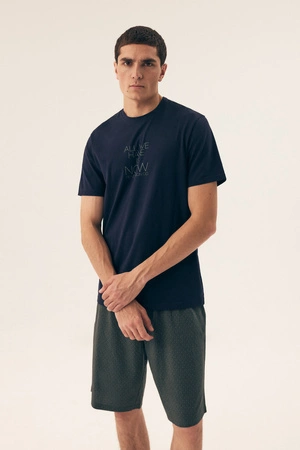 Henderson Dreamer Herren-Pyjama, Marineblau, 42632