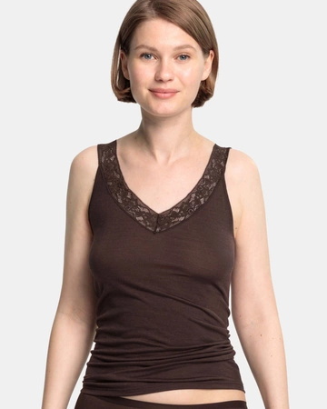 Women's woolen lace shirt Speidel brown 50374