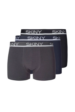 Bokserki męskie 3 PACK Skiny szary-czarny-granatowy 086840
