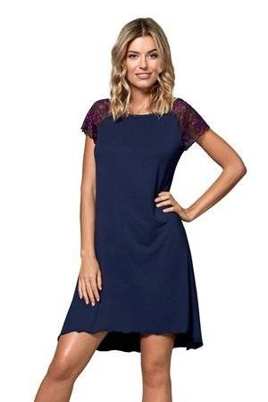 Nightdress with lace Sabrina Nipplex navy blue