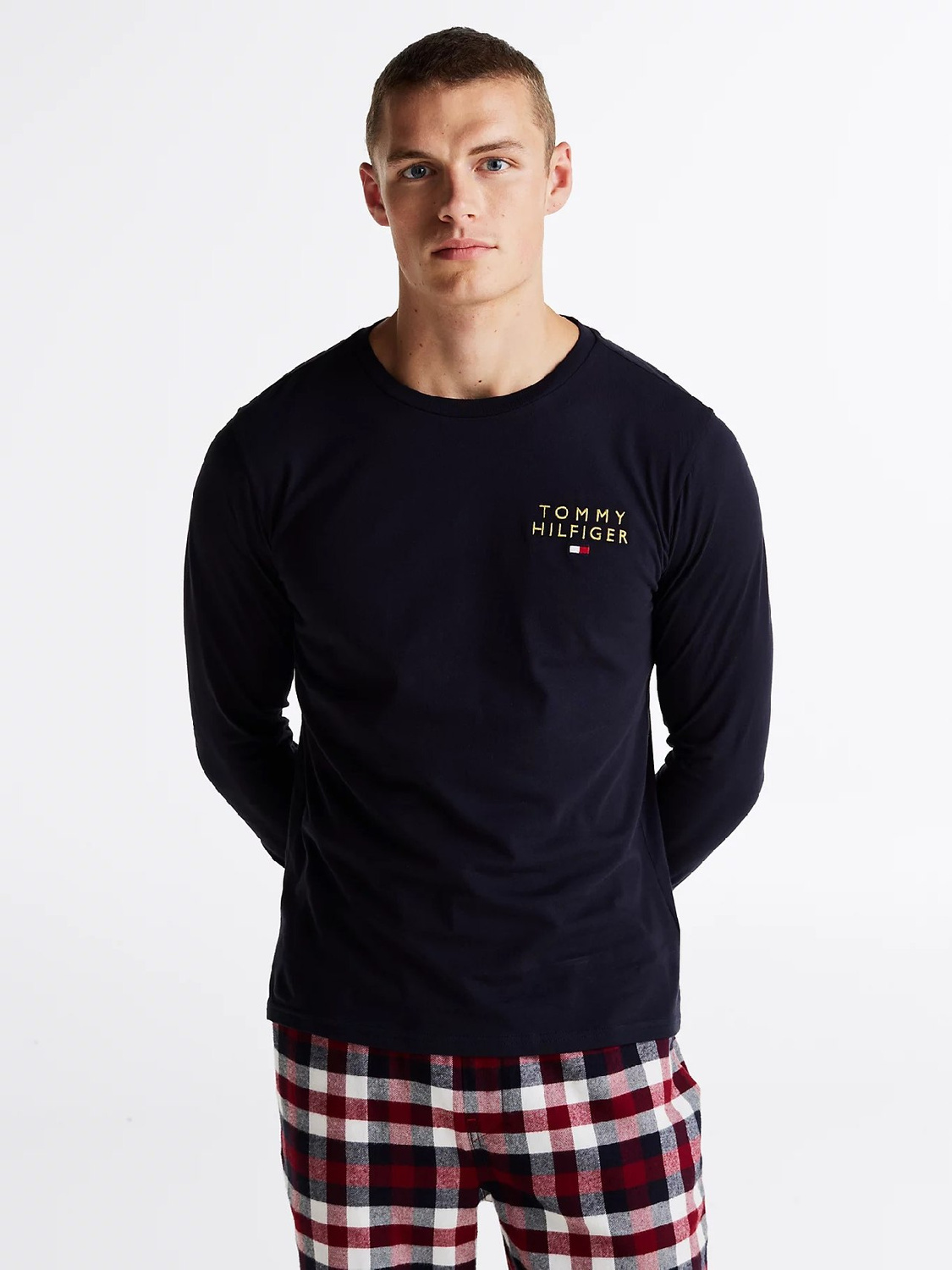 Longsleeve męski Tommy Hilfiger granatowy UM0UM03067