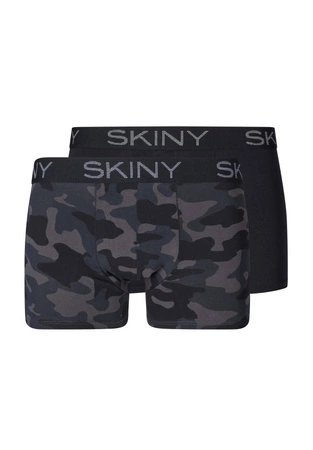 Herren Boxershorts 2 PACK Skiny camo-schwarz 086487