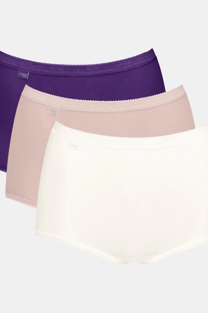 Sloggi Basic+Maxi C3P Women&#39;s Briefs Cream-Beige-Purple