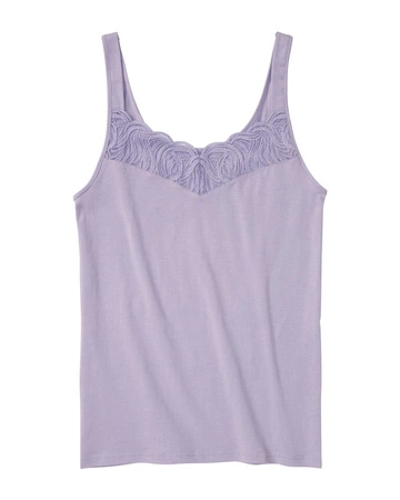 Simona Speidel Damen-T-Shirt aus Baumwolle, Flieder 50358