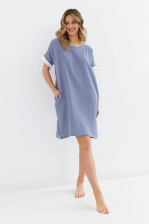 Cana women&#39;s muslin nightgown blue 133