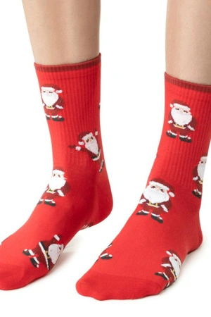 Steven women's Christmas socks 136/140 red