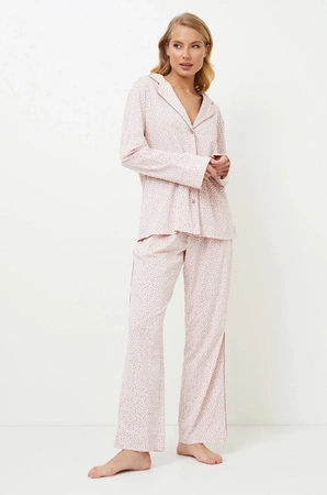 Hellrosa Aruelle-Pyjama mit Reißverschluss für Damen von Lara