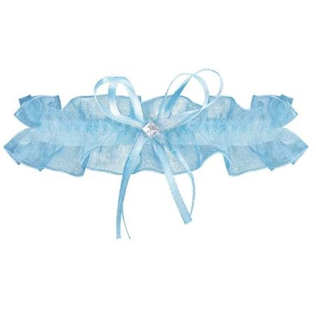 Strumpfband mit Silikon Brugia Julimex blau PW-96