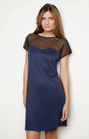 Koszula nocna damska z modalu Joop granatowa