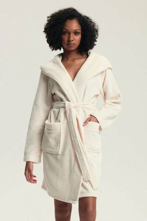 Henderson Darlan Women&#39;s Hooded Bathrobe Cream 43599