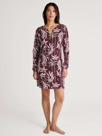 Women's nightgown Calida Favorites Ground burgundy 31891