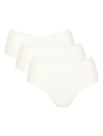 Sloggi Go Daily Cotton Midi 3er-Pack cremefarbene Damen-Höschen