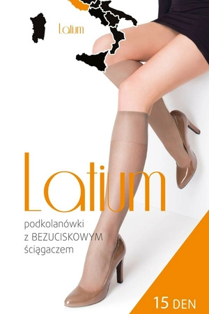 Podkolanówki damskie Lycra Latium Mediolano dune