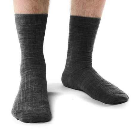 Steven druckfreie Herrensocken aus Merinowolle, Graphit 130