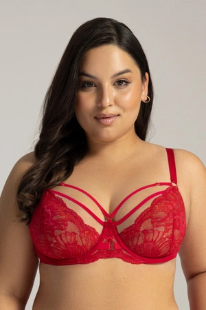 Ava red soft bra with straps AV 1824