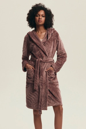 Henderson Devyn Women's Hooded Bathrobe Purple 43602