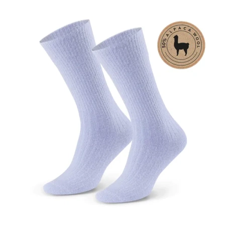 Women's socks 50% alpaca wool Steven blue 044