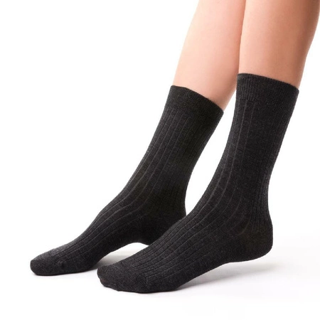 Women's pressure-free merino wool socks Steven, graphite