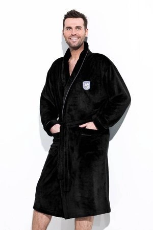 Men's short robe Borys L&L graphite