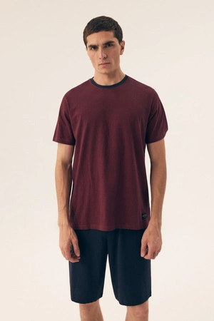 Henderson Dive Herren-Pyjama Burgunderrot-Marineblau 42633
